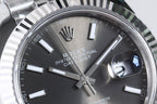 DATEJUST 41 GREY DIAL SILVER CASE